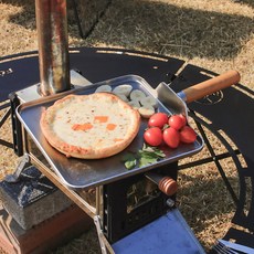 벨락 통 3중 사각 그리들팬 몸체 + 나무 손잡이 + 전용 케이스, 스텐, 1세트