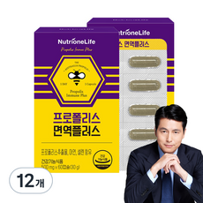 뉴트리원 프로폴리스 면역 플러스, 60정, 12개