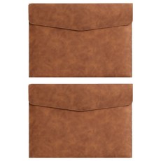 Starium 文件資料收納皮革袋, 2個, 棕色