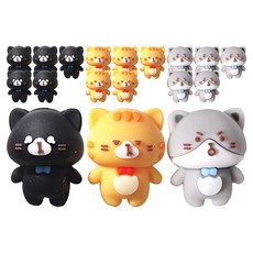 迷你橡皮擦 6入, 貓咪, 3個