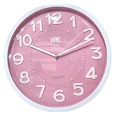 簡約時尚 12吋 WK-12A01 顏色隨機 立體數字 靜音掛鐘