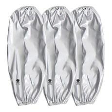 TEAM COOK 亮面防水袖套 FREE, 銀色, 3個