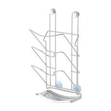 SHCJ 生活采家 台灣製 304不鏽鋼廚房壁掛鍋蓋架 附集水盤 27229 39 x 17 x 15cm, 3層, 銀色, 1組