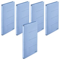 PLUS 普樂士 背幅伸縮檔案夾, 易於分類, 節省空間, one touch夾具, 靈活收納, 可收納1000張, 藍色, 5本