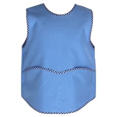 花邊經典幼兒輕便圍兜 Cotton35%+Polyester65%, 弧線藍, 1件, 1件