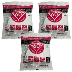 HARIO 好璃奧 錐形咖啡濾紙 VCF-01-100W, 100張, 3包