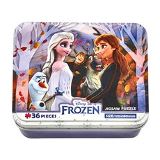 HUNDRED PICTURES 百耘圖 FROZEN 冰雪奇緣 2 拼圖 Set 36片, 鐵盒裝, 1盒