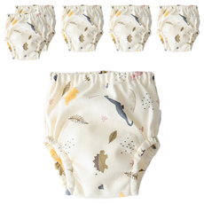 조이멀티 아동용 크림패턴 레몬 배변훈련팬티, 공룡, 6개