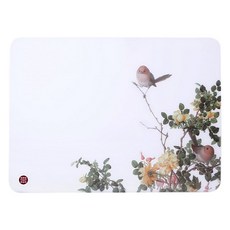 SiPALS 喜朋 仙萼長春冊矽膠餐墊, 黃刺蘼魚兒牡丹, 38 x 28 x 0.1cm, 1個