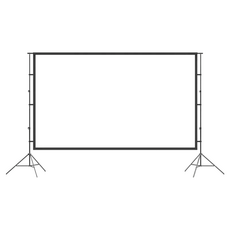 雙支架投影布幕組 84吋抗光