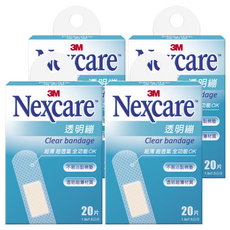 3M Nexcare PE系列 OK繃透明, 20片, 4盒