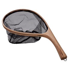 FARMERCAMP 榆木抄網 170g 尼龍網緩衝有韌性, 原木色 + 黑色