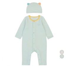 ETTOI 新生兒用Cornell修身連身衣 + 帽子禮品包裝組 + 購物袋