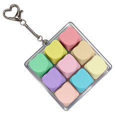 루아르모 키보드 키캡 키링 LED 딸각이 클릭커 9구, 1개, 하트