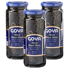 醃戈雅黑橄欖片, 344g, 3個