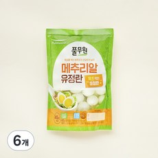 풀무원 깐메추리알 유정란, 450g, 6개