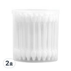 蕉蕉購物 加大雙頭脫脂棉花棒 白色-清潔卸妝棉棒, 56支, 2盒