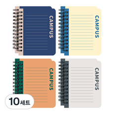 pinkfoot 1500 The Campus合紙筆記本 88頁 4種, 海軍藍, 黃色, 灰色, 橙色, 10組
