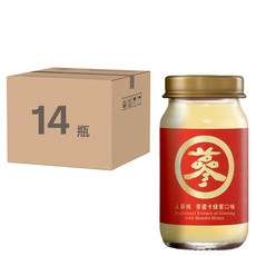 老協珍 人蔘精禮盒 麥蘆卡蜂蜜口味, 60ml, 14瓶, 1盒