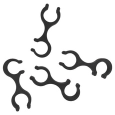 DIBOTE 迪伯特 登山杖專用配件 8字固定扣, 55 x 15mm, 黑色, 1組