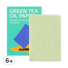 넬릭 데일리 소프트 녹차 기름종이, 6개, 100매입