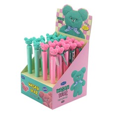 PINKFOOT 山葵熊公仔三角自動鉛筆 薄荷10p + 粉紅10p 組, 0.5mm, 1套