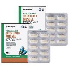 nz Origin 紐西蘭貽貝17500維他命D補充膠囊, 30顆, 2盒
