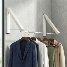 마메 원룸 좁은공간 틈새 공간활용 옷걸이 수납 접이식 2단행거 + 연결봉 세트, 화이트, 1개