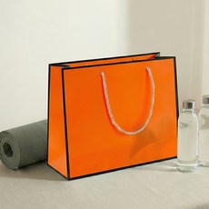 마메 쇼핑백 가로형, E 오렌지라인, 10개