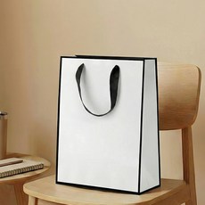 마메 쇼핑백 세로형, C 화이트라인, 10개