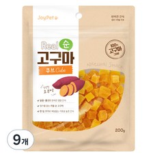 조이펫 강아지 리얼 순 큐브 간식, 고구마, 200g, 9개