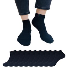 UNDERDIA 雙點網眼無緩衝短筒運動襪, 黑色, 10個