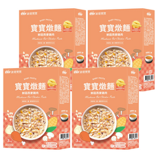 波堤寶寶 寶寶燉麵 鮮菇燕麥雞肉 3入 適合1歲以上寶寶 小巧造型麵體 多元食材調配 無添加, 450g, 4盒