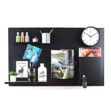 takongpan 室內裝潢圓形洞洞板 300 x 700 mm, 1個, 黑色