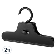 360도 회전형 바지 치마 옷걸이, 블랙, 2개
