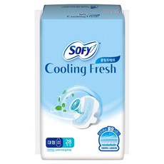 쏘피 쿨링 프레쉬 생리대 날개형, 대형, 28개입, 1개