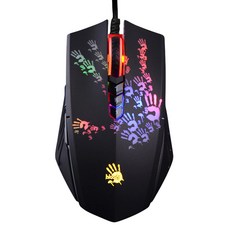 A4TECH 雙飛燕 Bloody 光微動光學遊戲鼠, 黑色, A60