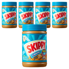 스키피 땅콩버터 크리미, 462g, 5개