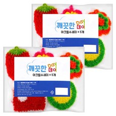 Kkaekkeutanday 壓克力菜瓜布5件組, 5入, 2套