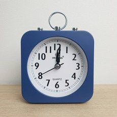 DICHENG 빈티지 무소음 탁상 알람 시계, 블루
