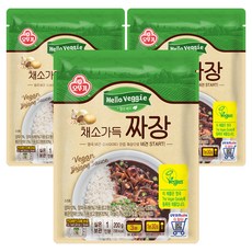OTTOGI 不倒翁 素食蔬菜韓式炸醬調理包, 3包, 200g
