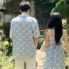 남성용 셔츠 + 여성용 롱 원피스 세트 TYW1193