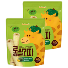 ibobomi 長米棒 健康零食 非油炸 柔軟細膩 無人工添加, 南瓜, 30g, 2包