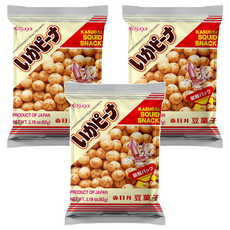 카슈가이 이카 피넛 과자, 62g, 3개
