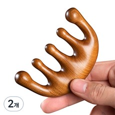 Hawaiit 頭皮臉部刮痧木製按摩器, 2個, 單一顏色