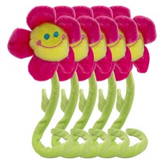 絨毛太陽花娃娃 Set 5個 45cm 內含鐵絲可彎折, 玫紅, 1組