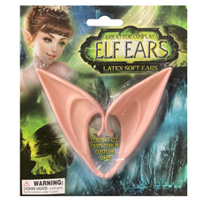 摩達客 COSPLAY 派對變裝 乳膠柔軟耳朵, 精靈造型耳朵 膚色, 1組