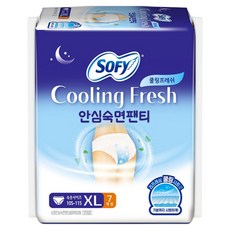 쏘피 쿨링 프레쉬 안심숙면팬티 입는오버나이트, 특대형, 7개입, 1세트
