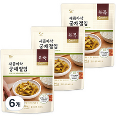 본죽 새콤아삭 궁채절임, 6개, 80g