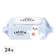 랄랄라 휴대용 비데티슈 캡형, 65g, 30매, 24개